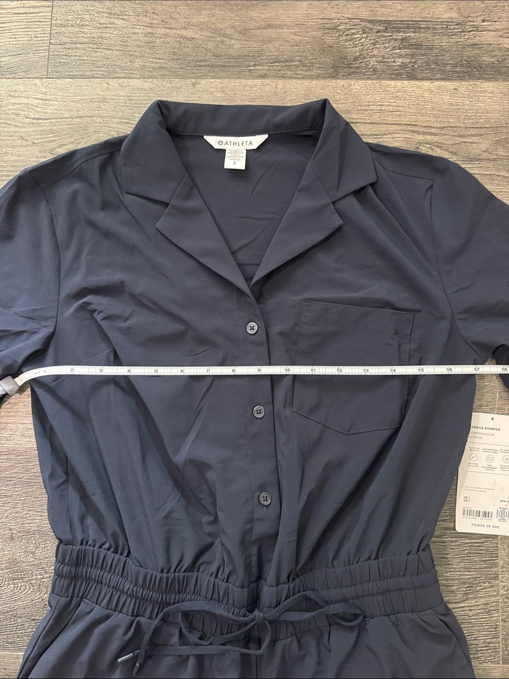 NWT Athleta Navy Avenue Romper, Size Small - Picture 8 of 10